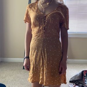 Yellow dress with polka dots